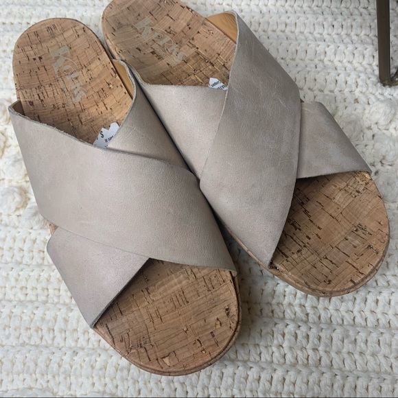 KORKS by KORK EASE Leather Criss Cross Sandal 9M - Picture 3 of 7